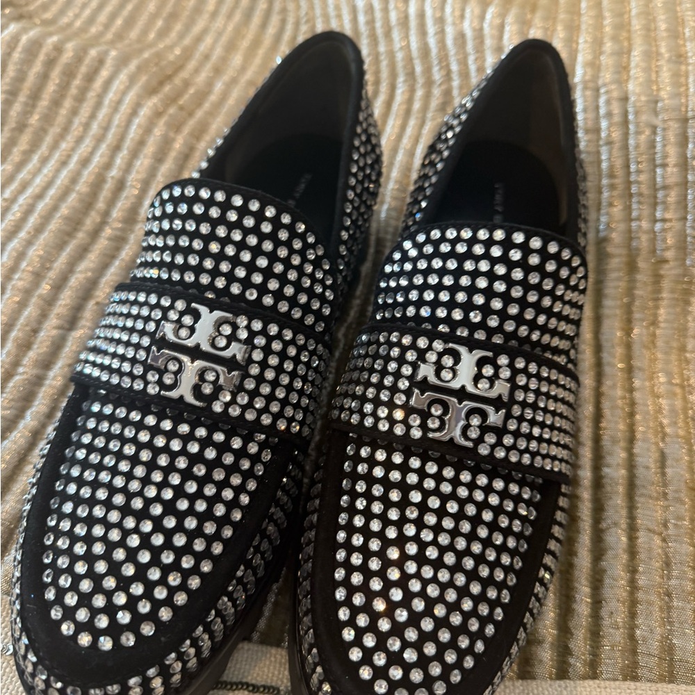 Tory Burch Crystal Loafers